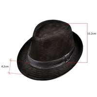 Jeremiah Traditional Hat – Genuine Leather Wide Brim Fedora-Brown-55-56-State of Style