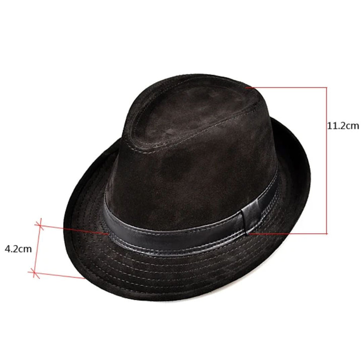 Jeremiah Traditional Hat – Genuine Leather Wide Brim Fedora-Brown-55-56-State of Style