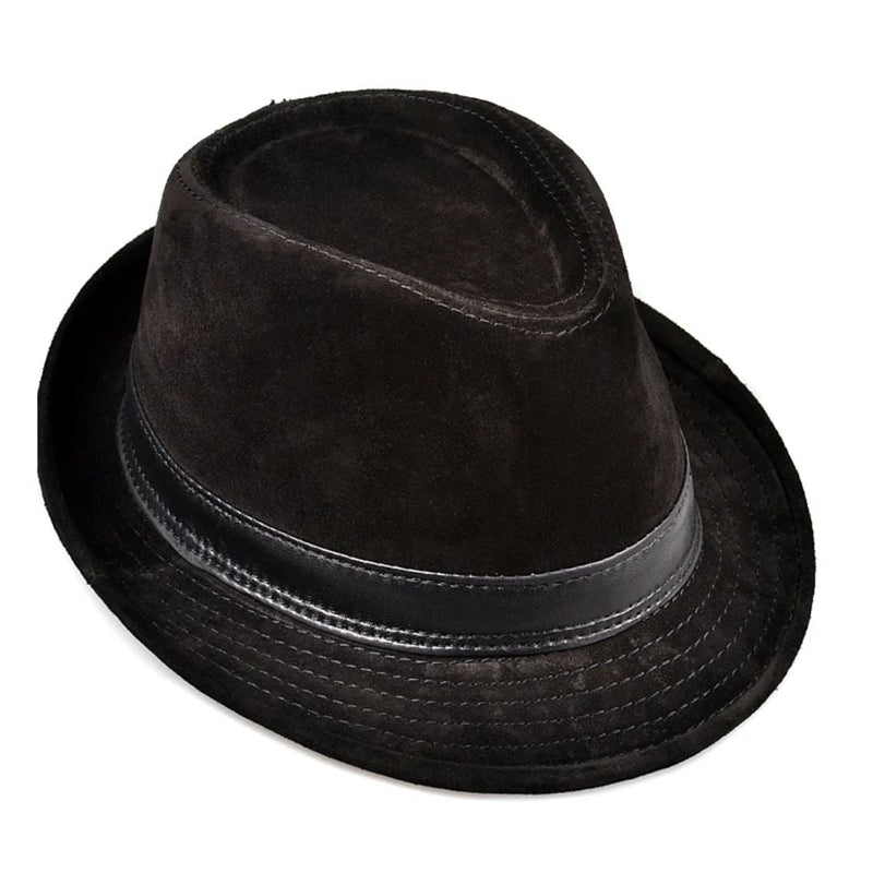Jeremiah Traditional Hat – Genuine Leather Wide Brim Fedora-Brown-55-56-State of Style