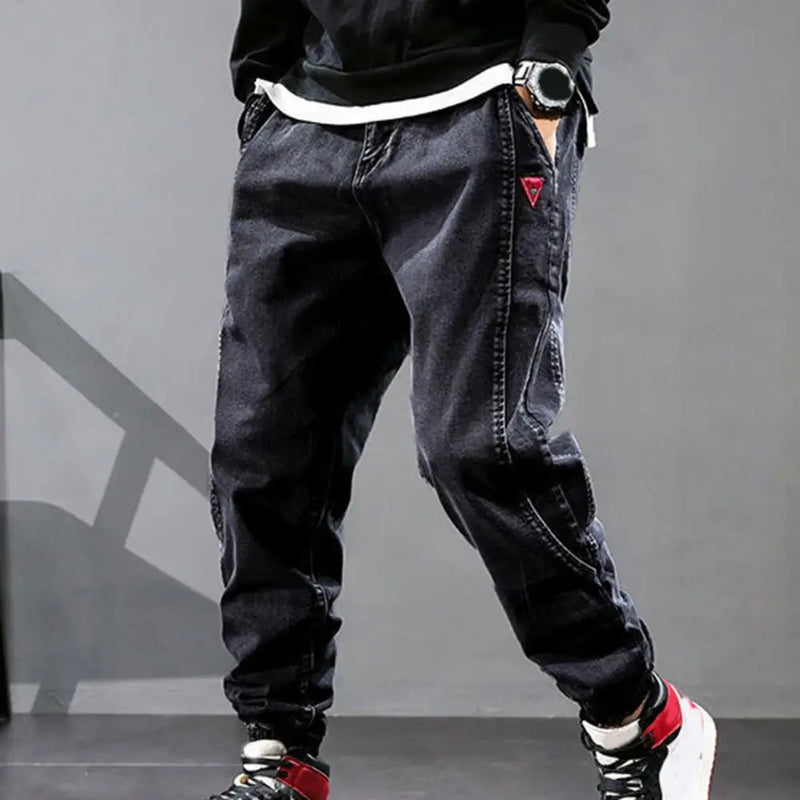 Jesse Men's Hip-Hop Cargo Pants-Light Blue-M-State of Style
