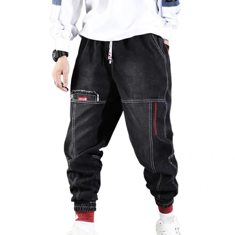 Jesse Men's Hip-Hop Cargo Pants-Light Blue-M-State of Style