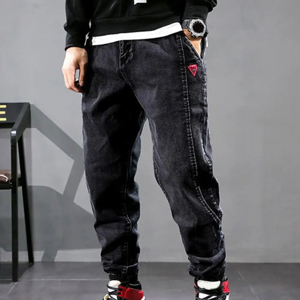 Jesse Men's Hip-Hop Cargo Pants-Light Blue-M-State of Style