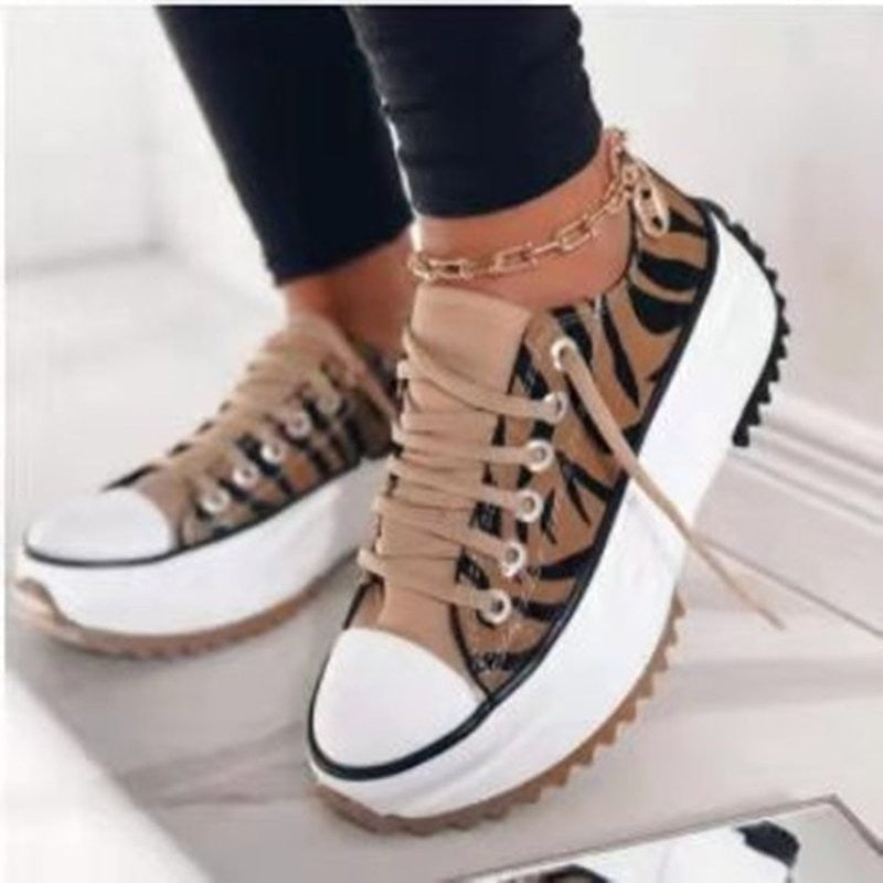 JessiesSneaks | Women's Canvas Sneakers-Brown-4.5-State of Style