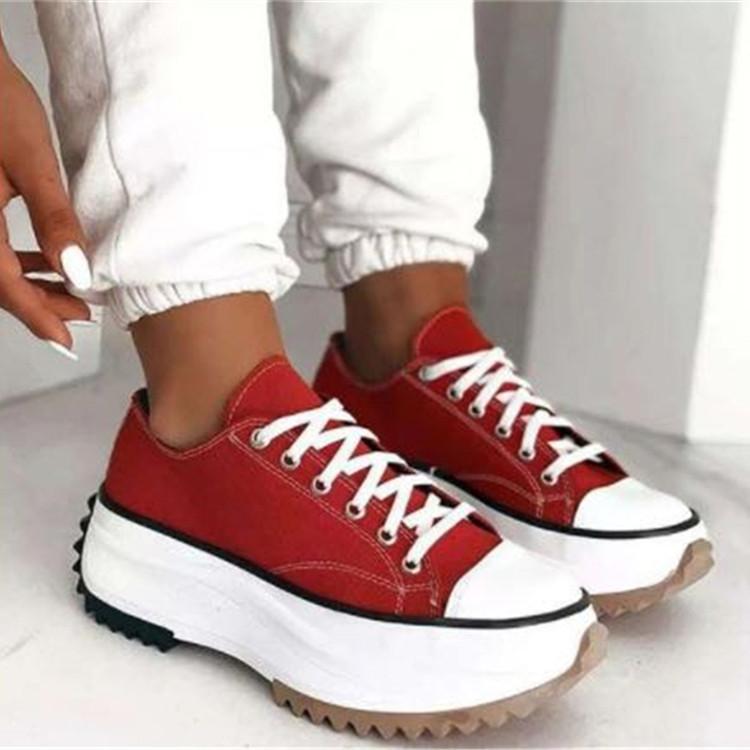 JessiesSneaks | Women's Canvas Sneakers-Red-4.5-State of Style