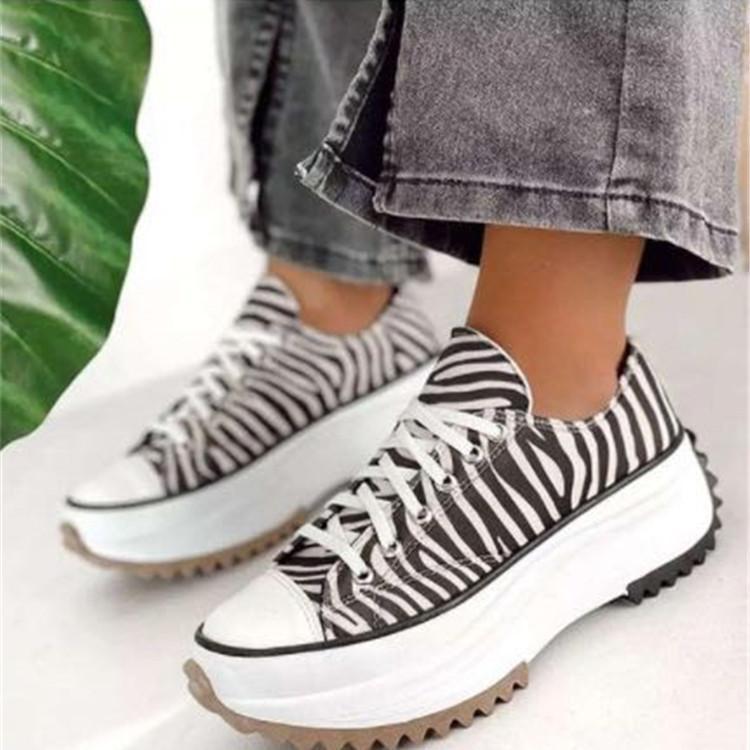 JessiesSneaks | Women's Canvas Sneakers-Zebra-4.5-State of Style