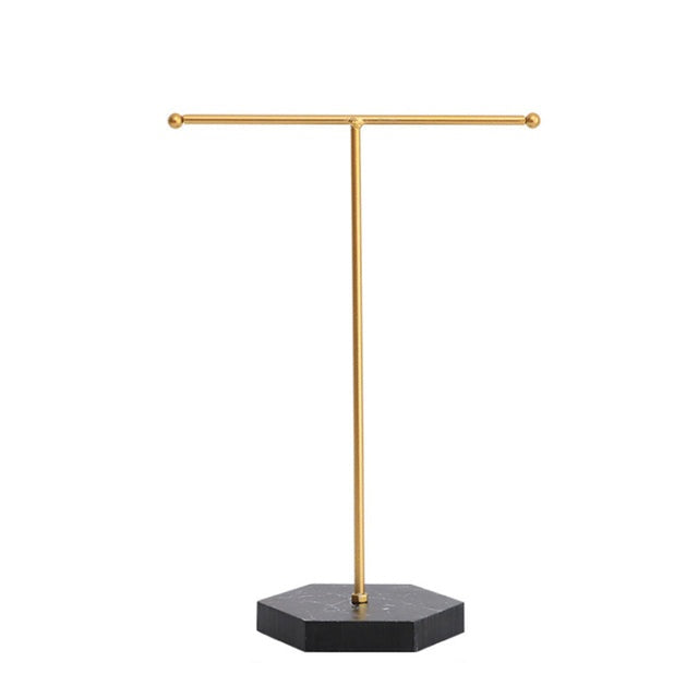 Jewellery Stand | T-Shirt Shaped Jewellery Holder-Gold Black-State of Style