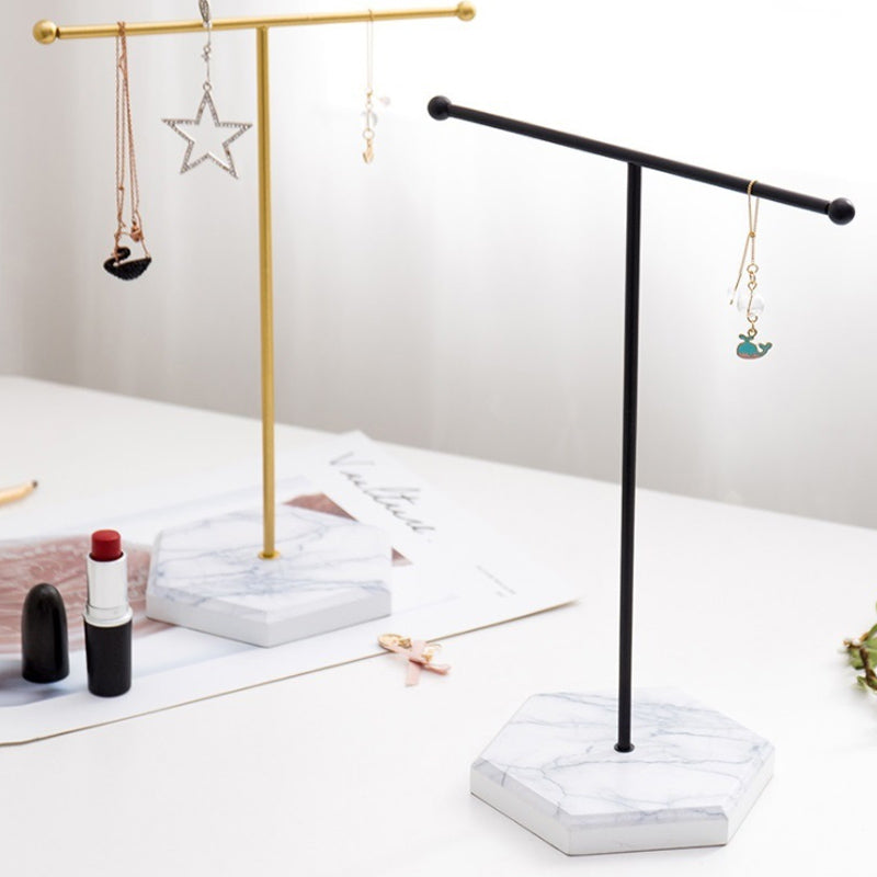 Jewellery Stand | T-Shirt Shaped Jewellery Holder-Gold White-State of Style