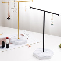 Jewellery Stand | T-Shirt Shaped Jewellery Holder-Gold White-State of Style