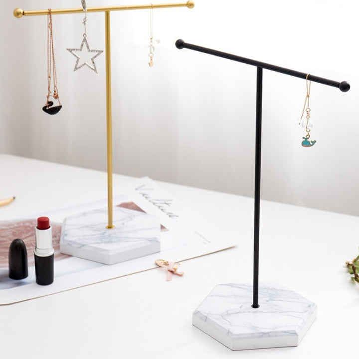 Jewellery Stand | T-Shirt Shaped Jewellery Holder-Gold White-State of Style