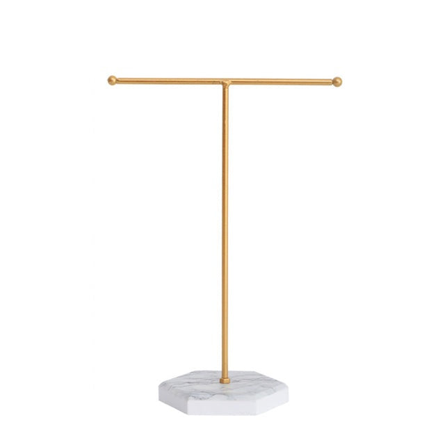 Jewellery Stand | T-Shirt Shaped Jewellery Holder-Gold White-State of Style