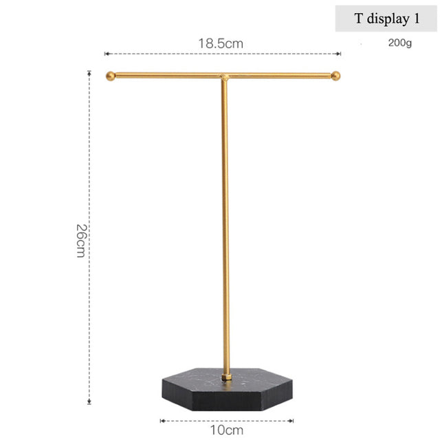Jewellery Stand | T-Shirt Shaped Jewellery Holder-Gold White-State of Style