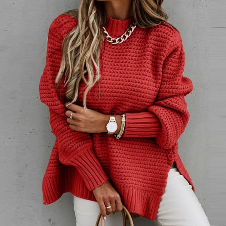 JoannasShirt | Women's Knitted Sweater-Red-S-State of Style