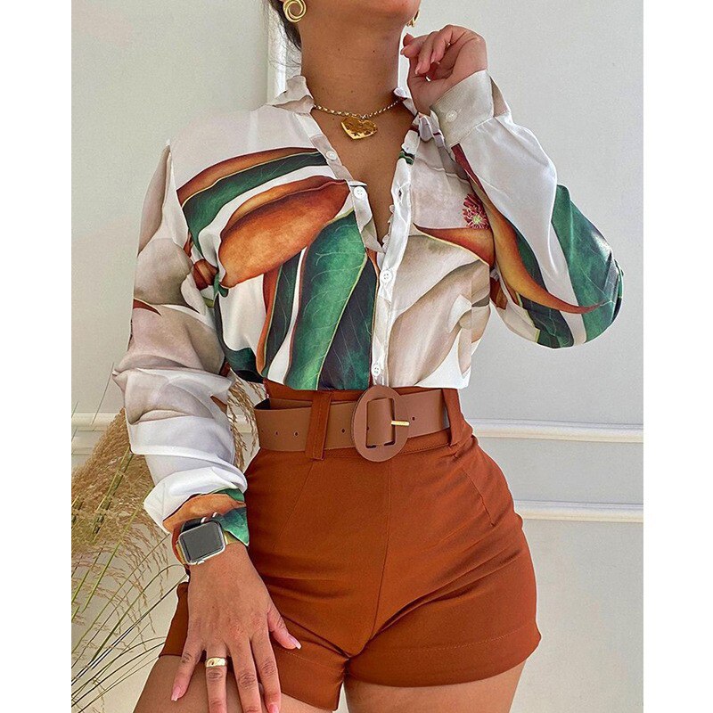 JoansBlouse | Elegant Women's Blouse-Brown-S-State of Style