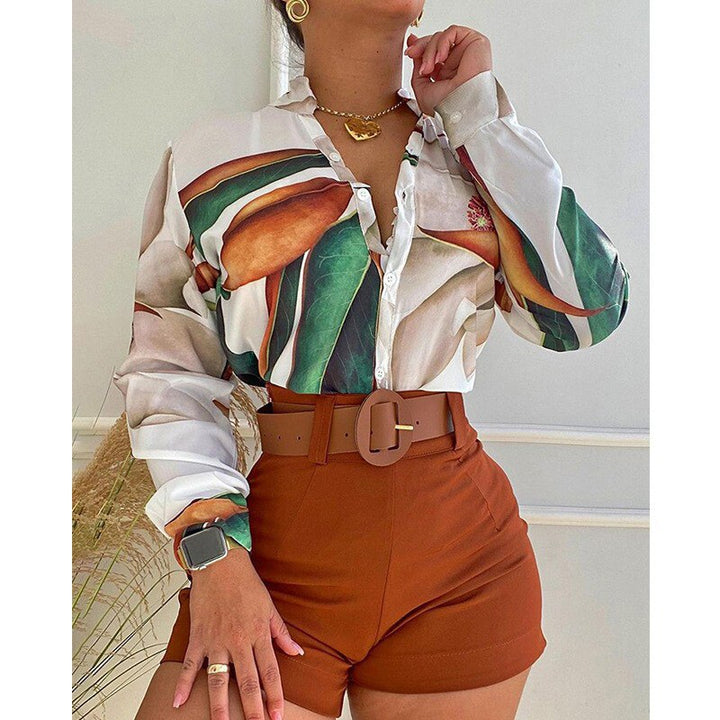 JoansBlouse | Elegant Women's Blouse-Brown-S-State of Style