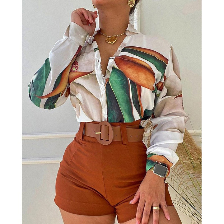 JoansBlouse | Elegant Women's Blouse-Brown-S-State of Style