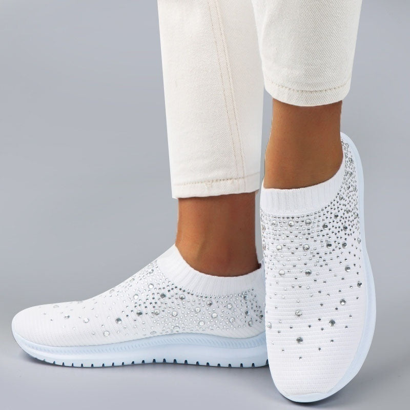 JodiesSneaks | Women's Slip-On Sneakers | Comfortable & Stylish-White-4.5-State of Style