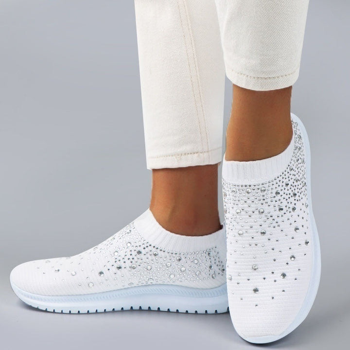 JodiesSneaks | Women's Slip-On Sneakers | Comfortable & Stylish-White-4.5-State of Style