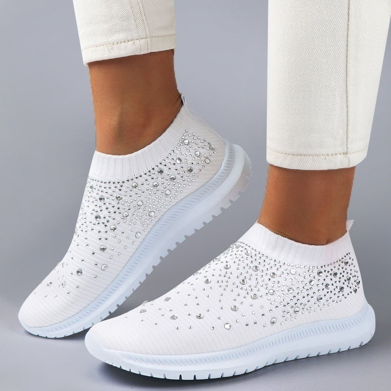 JodiesSneaks | Women's Slip-On Sneakers | Comfortable & Stylish-White-4.5-State of Style