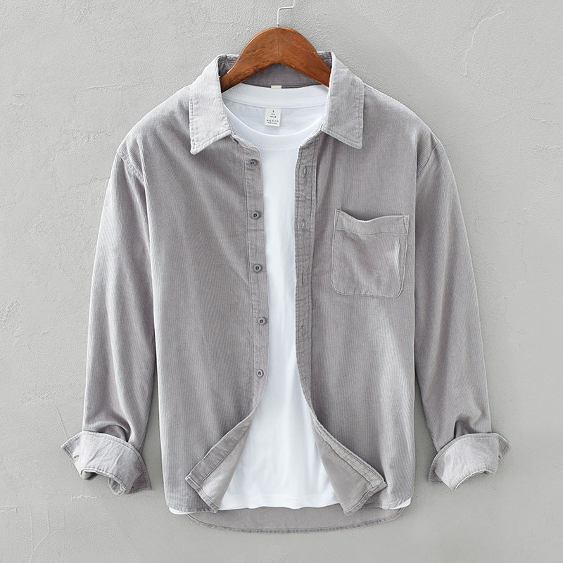 Corduroy Men's Shirt with Long Sleeves – Arvid
