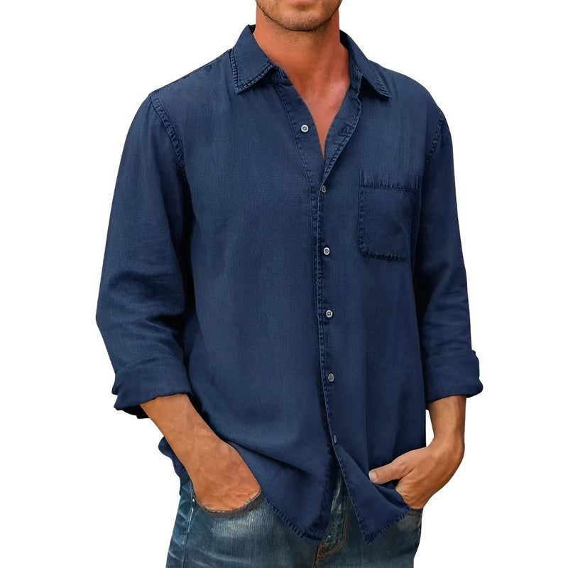 John Shirt | Stylish & Comfortable-Navy Blue-M-State of Style