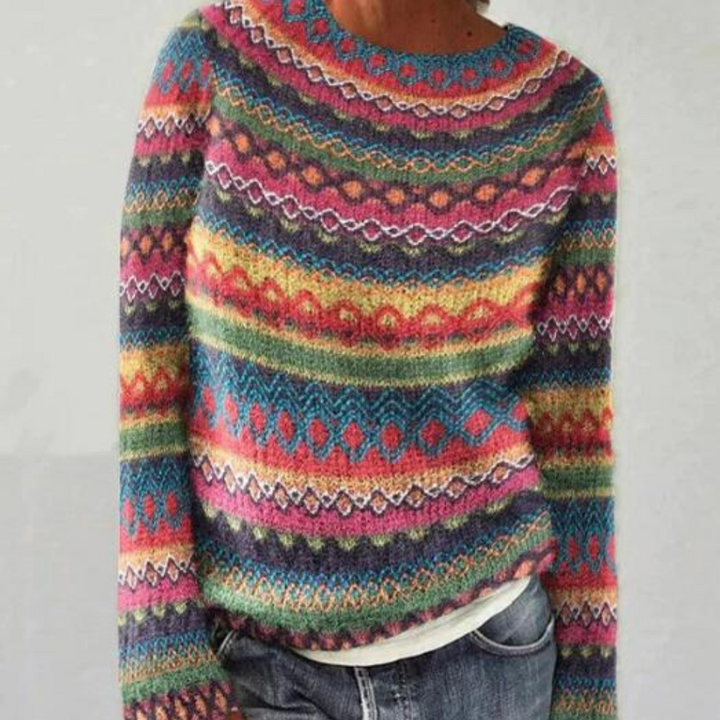 Jolie - Colourful Jumper for Women-Multicoloured-XS-State of Style