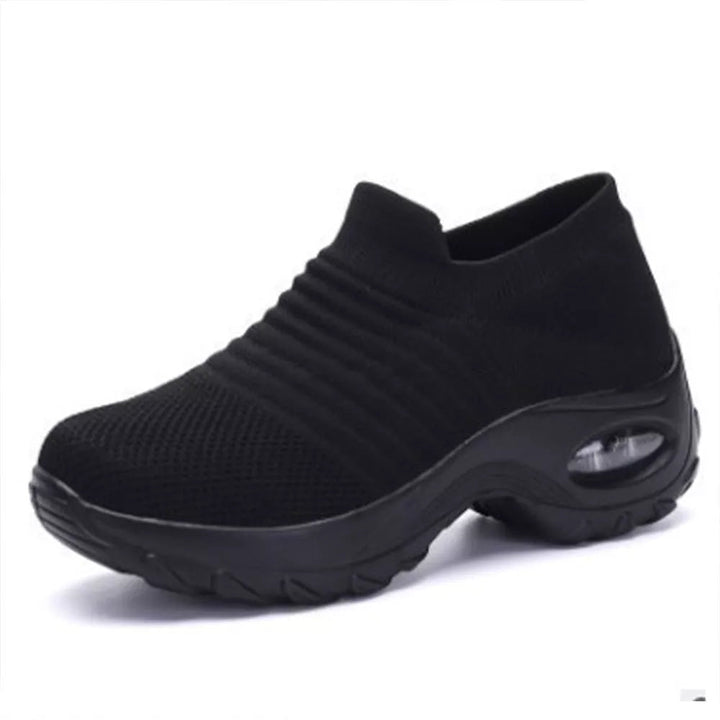 JoliensSneaks | Women's Orthopedic Shoes | Air Cushion Sole Support-Black-4.5-State of Style