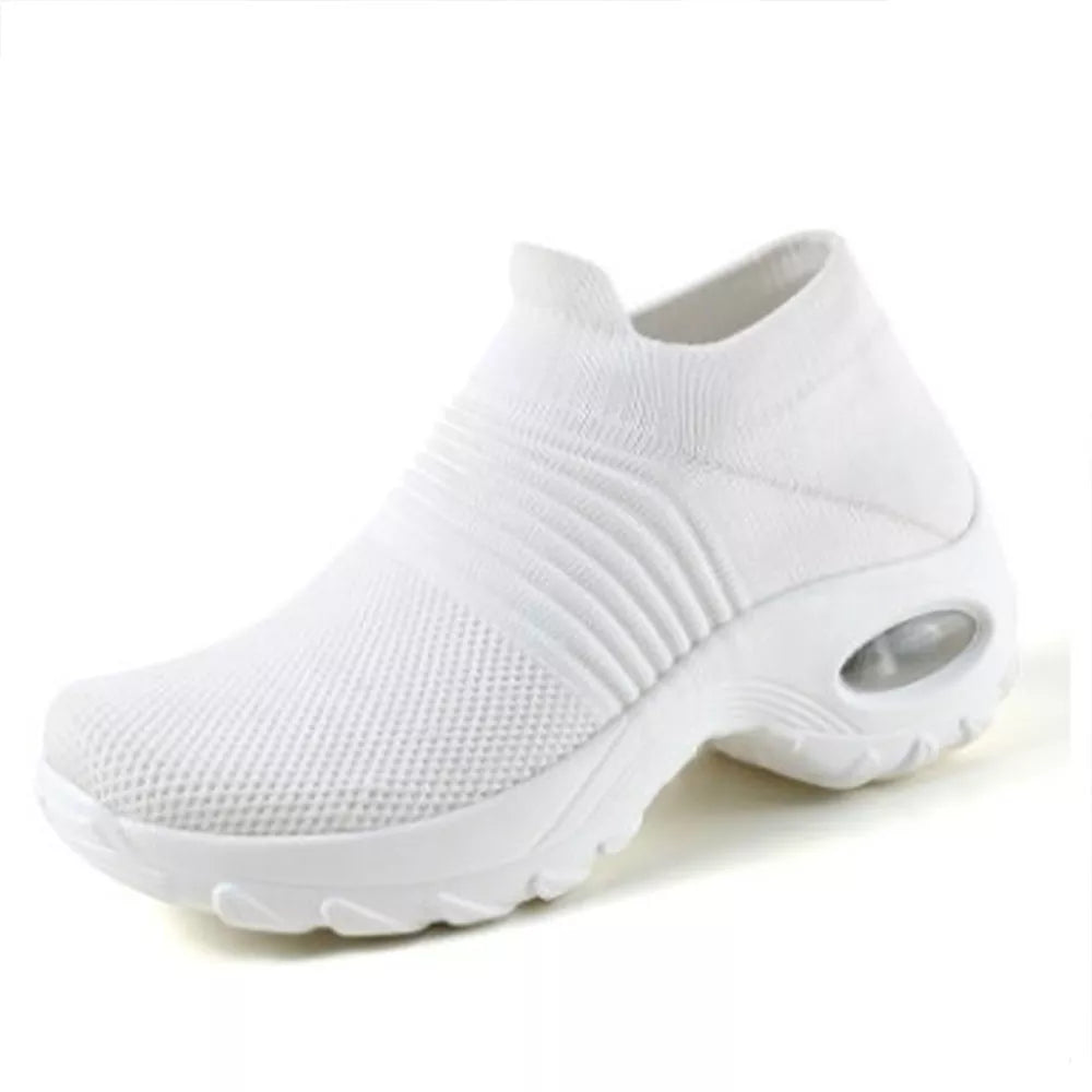 JoliensSneaks | Women's Orthopedic Shoes | Air Cushion Sole Support-White-4.5-State of Style