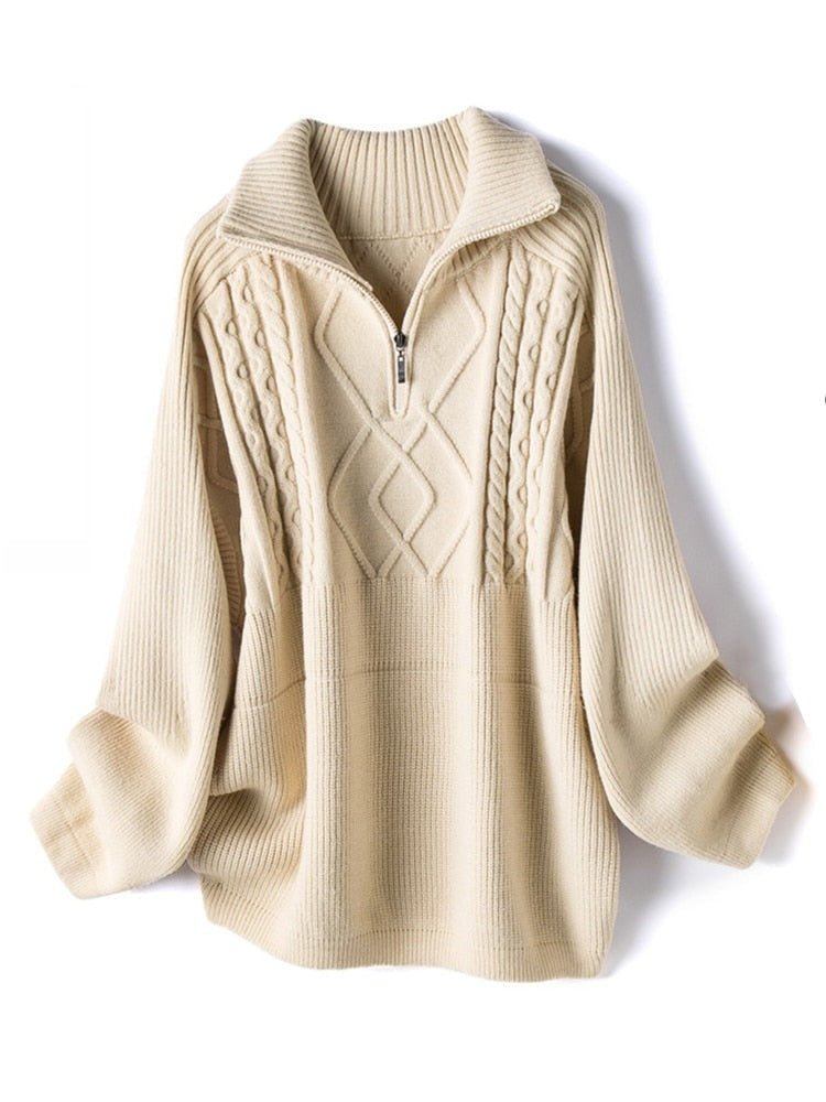 JoliensSweater | Women's Sweater | Soft & Stylish Knitwear-Beige-One size fits all-State of Style