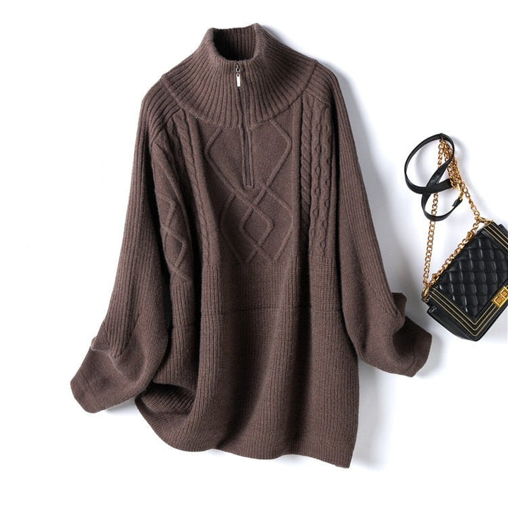 JoliensSweater | Women's Sweater | Soft & Stylish Knitwear-Brown-One size fits all-State of Style