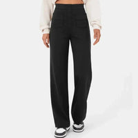 Jonna Comfort Trousers – High-Waisted Stretch Leisure Pants-Black-S-State of Style