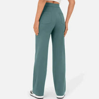 Jonna Comfort Trousers – High-Waisted Stretch Leisure Pants-Stone Green-S-State of Style