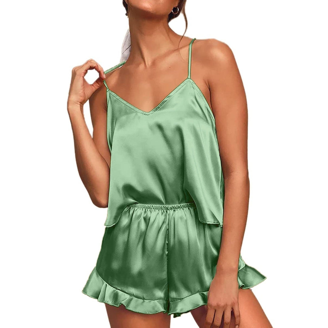 JoosjesPyjama | Women's Satin Pyjama Set | Luxurious & Comfortable-Light Green-S-State of Style