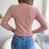 JordansShirt | Twist Sweater for Women | Stylish & Comfortable Knit-Pink-S-State of Style