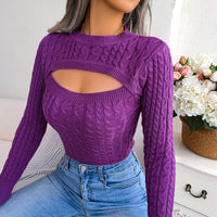 JordansShirt | Twist Sweater for Women | Stylish & Comfortable Knit-Purple-S-State of Style