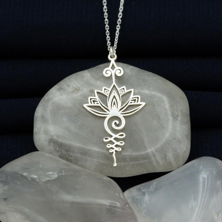 JosePendant | Lotus Pendant for Women | Elegant & Symbolic Jewellery-Silver-State of Style