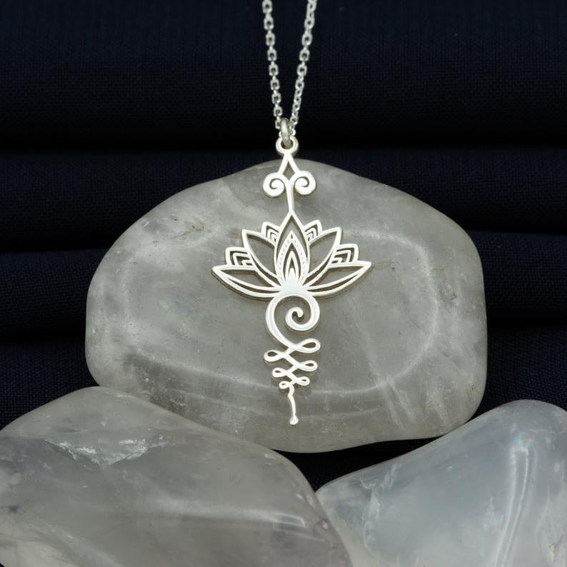JosePendant | Lotus Pendant for Women | Elegant & Symbolic Jewellery-Silver-State of Style