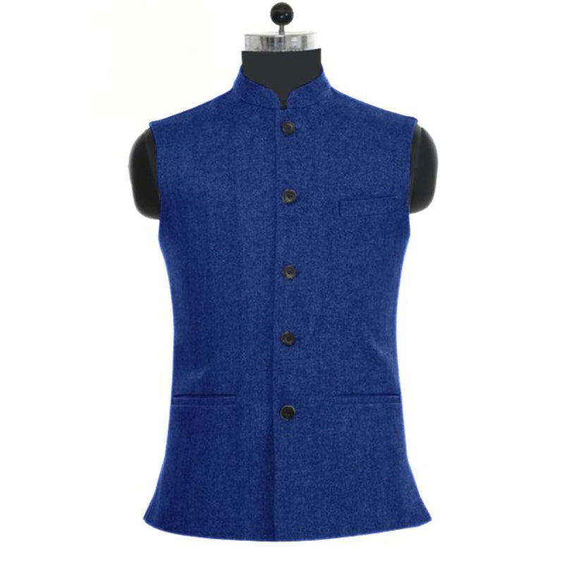 Joseph Traditional Vest – Wool Tweed Waistcoat with Stand-Up Collar-Green-XS-State of Style