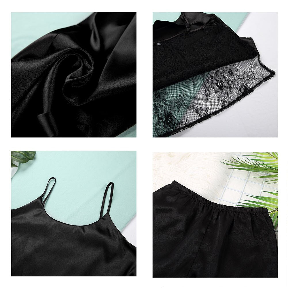 JosephinesPyjamas | Long Pants & Top Pyjama Set | Soft & Comfortable-Black-S-State of Style