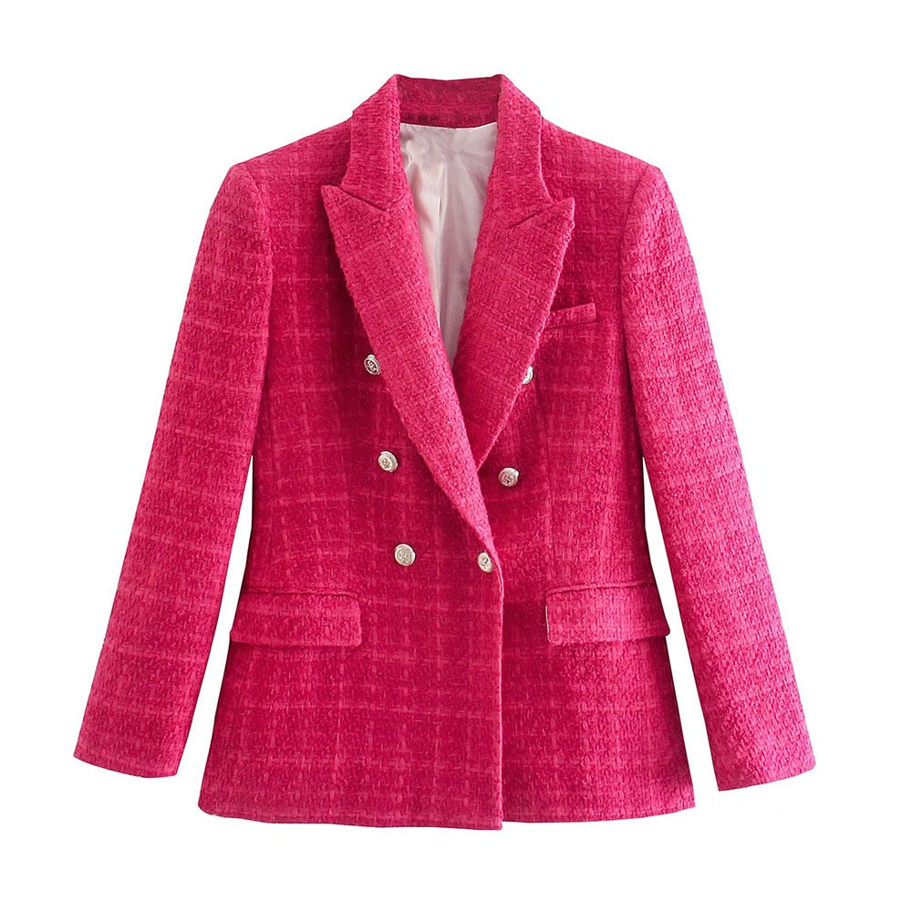 JosettesBlazer | Slim Fit Blazer for Women | Elegant & Tailored Look-Rose Red-XS-State of Style