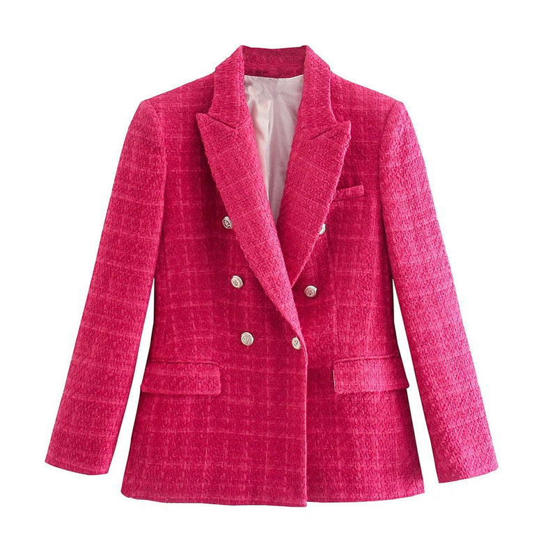 JosettesBlazer | Slim Fit Blazer for Women | Elegant & Tailored Look-Rose Red-XS-State of Style