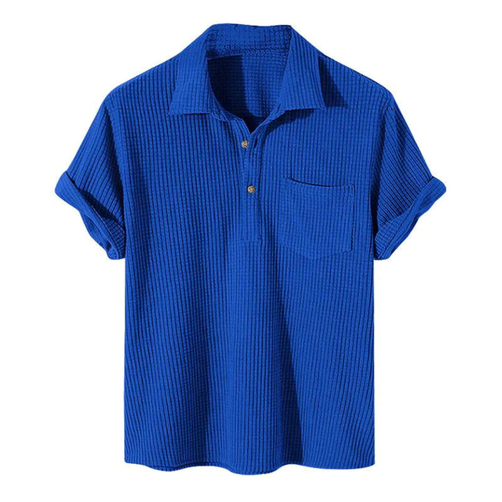 Jovan | Casual Luxury Men's Shirt-Blue-M-State of Style