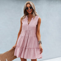 Joyful Summer Dress with Loose Fit – Elin-Pink-S-State of Style