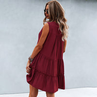 Joyful Summer Dress with Loose Fit – Elin-Pink-S-State of Style