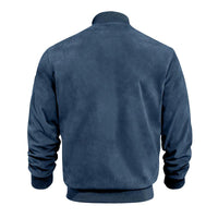 Light men's transitional jacket in suede look with stand-up collar – Damian