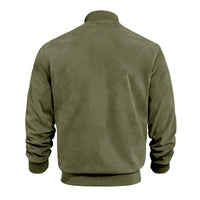 Light men's transitional jacket in suede look with stand-up collar – Damian