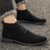 Stylish Men's Lace-Up Shoes in PU Suede - Luca
