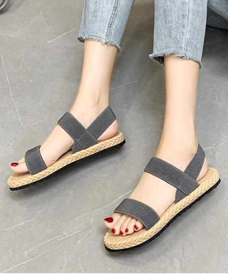 Julia – Orthopedische Zwarte Comfort-Sandalen-Grijs-35-State of Style