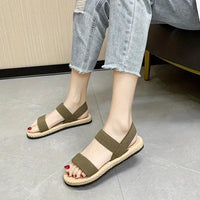 Julia – Orthopedische Zwarte Comfort-Sandalen-Legergroen-35-State of Style