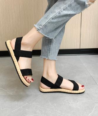 Julia – Orthopedische Zwarte Comfort-Sandalen-Zwart-35-State of Style