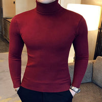 JusticesShirt | Wool Turtleneck Sweater for Men | Warm & Stylish Knit-Red-XS-State of Style